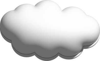 cute white 3D cloud decoration