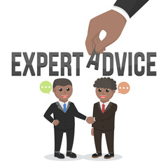 Obraz premium business african expert advice design character on white background