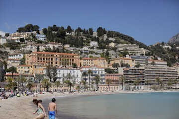 Details from the sea town of Menton on the French riviera during a sunny spring day.