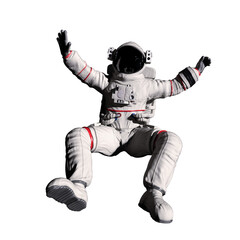 Astronaut, with transparent background, 3D rendering. - 536785566