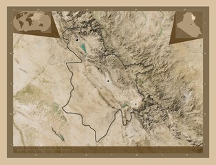 As-Sulaymaniyah, Iraq. Low-res satellite. Major cities