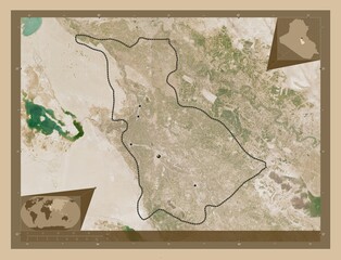 Babil, Iraq. Low-res satellite. Major cities