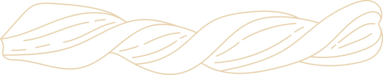 Twist Pastry Puff Line Illustration