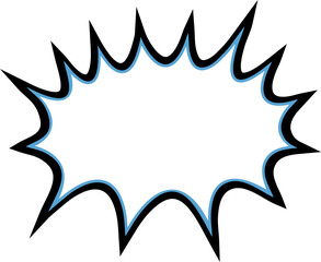 Bubble comic speech set