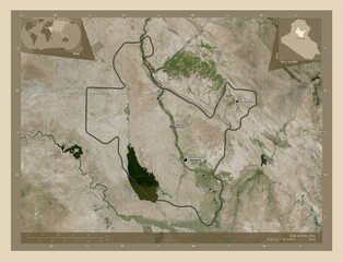 Sala ad-Din, Iraq. High-res satellite. Labelled points of cities