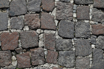 Old traditional cobblestone pavement