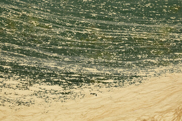 Pollutants on sea water surface