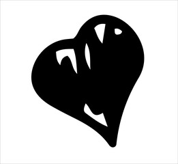 Heart sketch. Logo, clipart, sketch, icon, template. Vector image isolated on a white background. Hand-drawn illustration. Valentine's Day, love. February holiday.