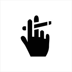 Art illustration abstract icon logo charity and solidarity emblem symbol hand smoke