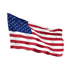 American waving flag vector icon