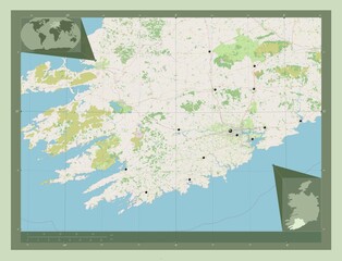 Cork, Ireland. OSM. Major cities