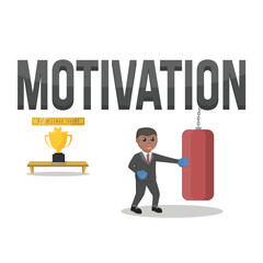 business motivation design character on white background
