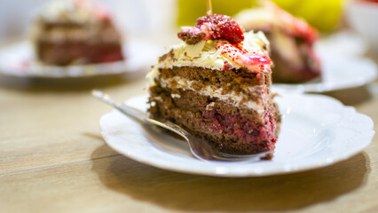 Birthday cake on the table