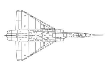 Avion de ala delta de bombardeo estratégico Mirage IV