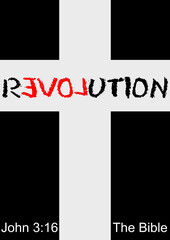 Kreuz Revolution - schwarz