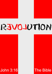 Kreuz Revolution - rot