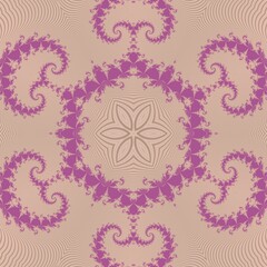 complex Julia set fractal on a beige background with black contour lines