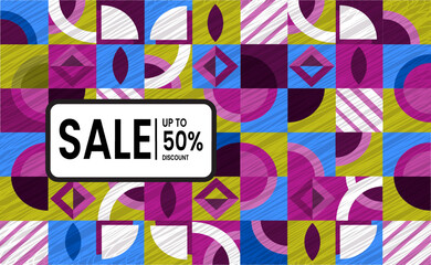 Abstract Geometric Modern Themed Background. For Sales Promotion and Discount Banners