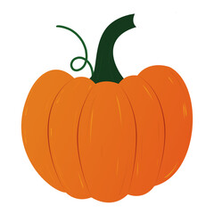 An orange pumpkin. Decorations for the holiday of Halloween.