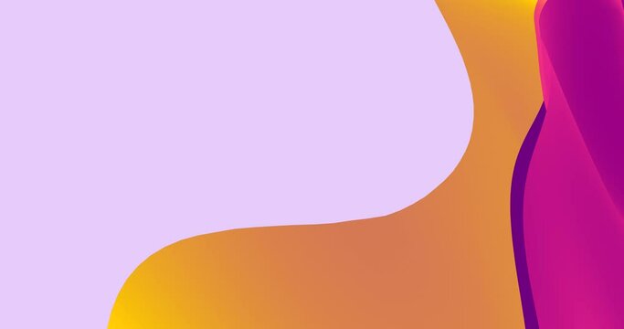 Looped abstract purple, ultraviolet fancy waves background. Bright background wallpaper in loop. Modern shape as weave background with multicolor. Logo animation or transition in flat wave animationa