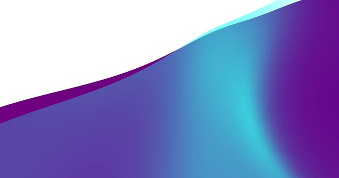 Looped abstract purple, ultraviolet fancy waves background. Bright background wallpaper in loop. Modern shape as weave background with multicolor. Logo animation or transition in flat wave animationa
