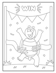 Turtle coloring pages for kids