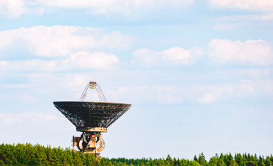Radio Astronomy Observatory with a radio telescope RT-64 (TNA-1500) used for study pulsars and...