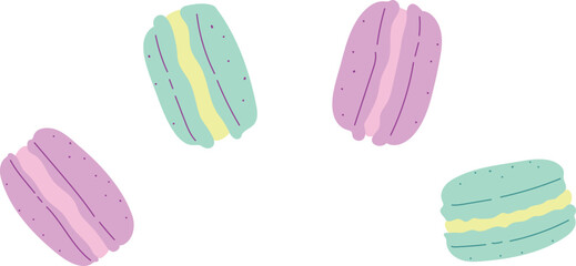 Isolated Macaron Illustration Sweet dessert