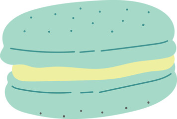 Isolated Macaron Illustration Sweet dessert