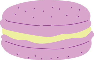 Isolated Macaron Illustration Sweet dessert