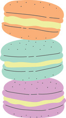 Isolated Macaron Illustration Sweet dessert