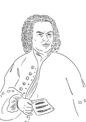 Bach, Johann Sebastian 1685-1750, based on Elias Gottlob Haussmann's painting, 1746