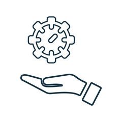 Time Management line icon. Outline vector.