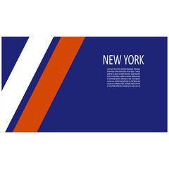 New York Rangers ice hockey team uniform colors. Template for presentation or infographics.
