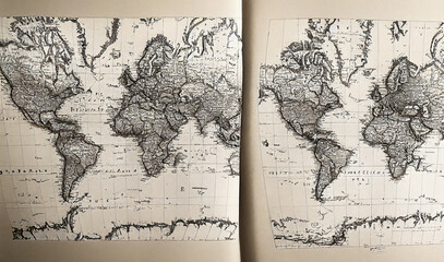 Elegant background with smooth world map sketch, for a clean and design style