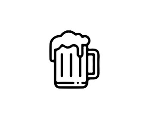Drinking Glues vector line icon design 