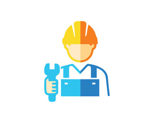 Handyman vector morden icon design 
