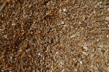 Brown wooden chips as background