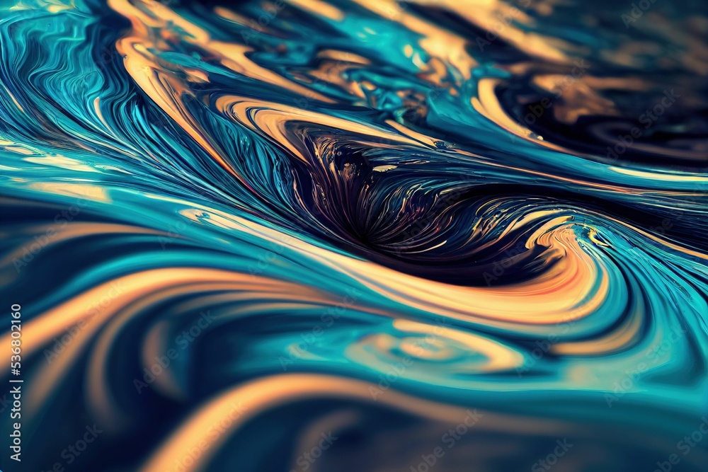 Sticker illustration of an abstract fluid wallpaper