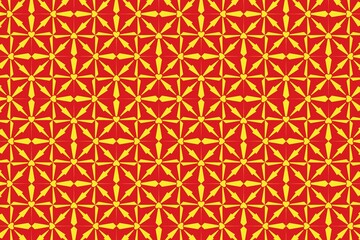 Fototapeta premium Geometric pattern in the colors of the national flag of North Macedonia. The colors of North Macedonia.