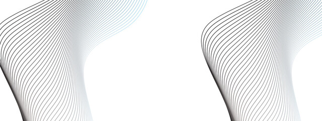 Fototapeta premium Abstract wavy gray lines stream element for design on a white background. You can use for Web, Texture, Wallpaper, Template, Desktop background, Business banner, poster design.