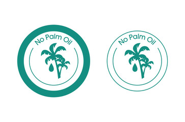 no palm oil icon vector illustration 