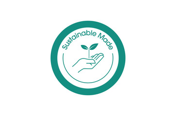 sustainable made icon vector illustration 
