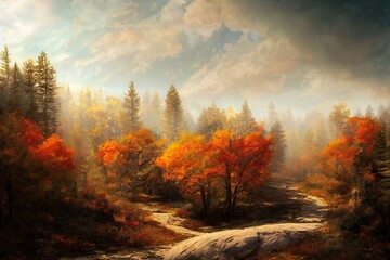 Autumn forest illustration