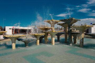 2022-06-04 city fountain in gdynia city poland