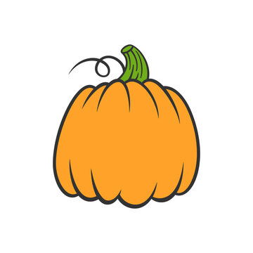 Halloween pumpkin illustration. Cartoon gourd