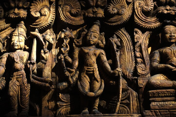 Fototapeta na wymiar Lord Vishnu's ancient statue