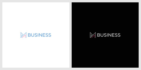 Minimalist Letter M MA Logo Design