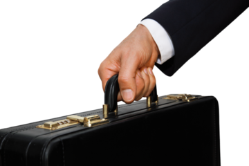 Gesture series: manager with briefcase, detail.