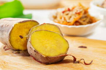 蒸したさつまいも